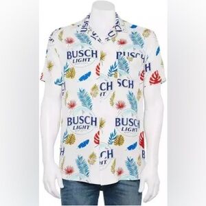 Busch Light Hawaiian/Camp Button-up